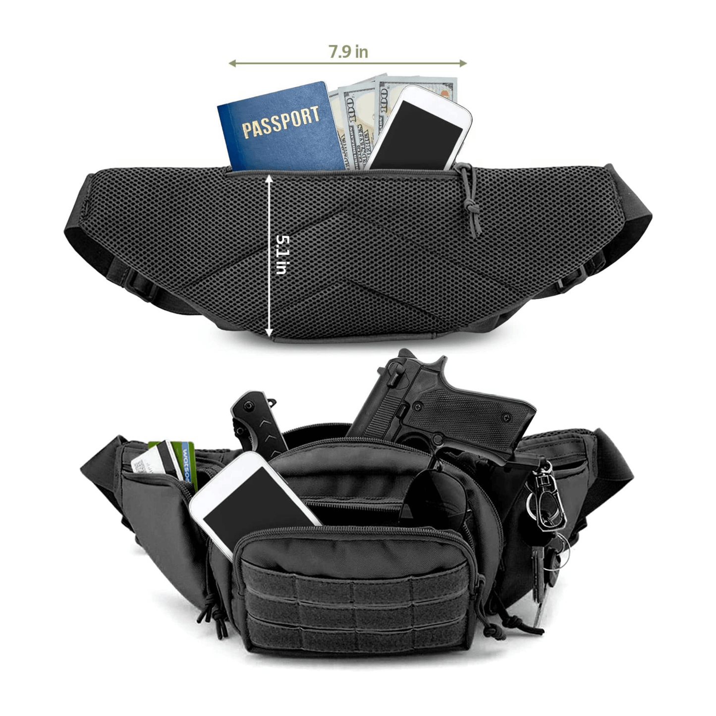 Tactical Waist Bag & MOLLE EDC Pouch For Outdoor Activities by Jupiter Gear