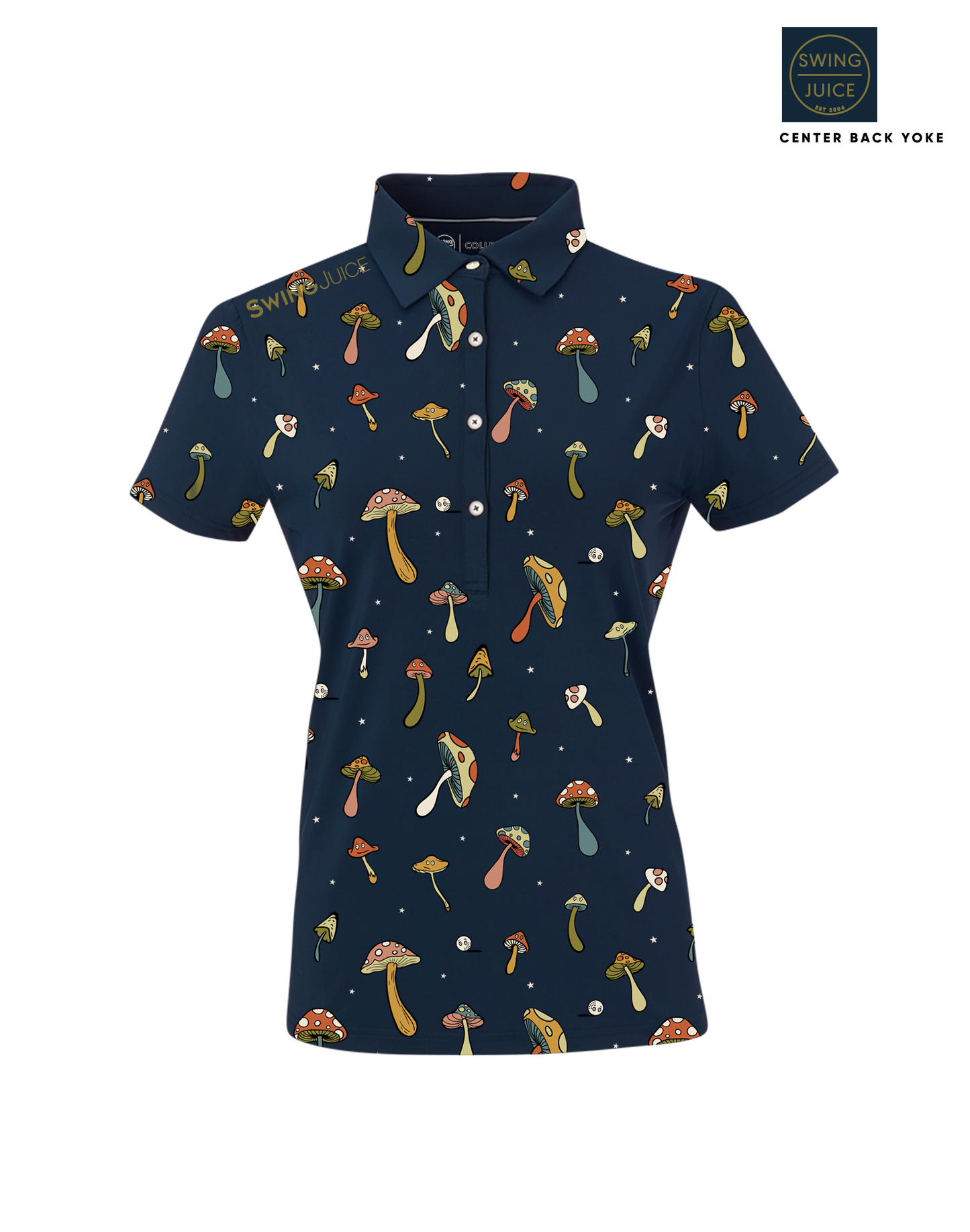 Golf Magic Mushrooms Women's Polo by SwingJuice LLC