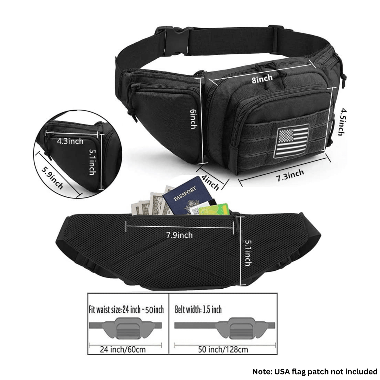 Tactical Waist Bag & MOLLE EDC Pouch For Outdoor Activities by Jupiter Gear