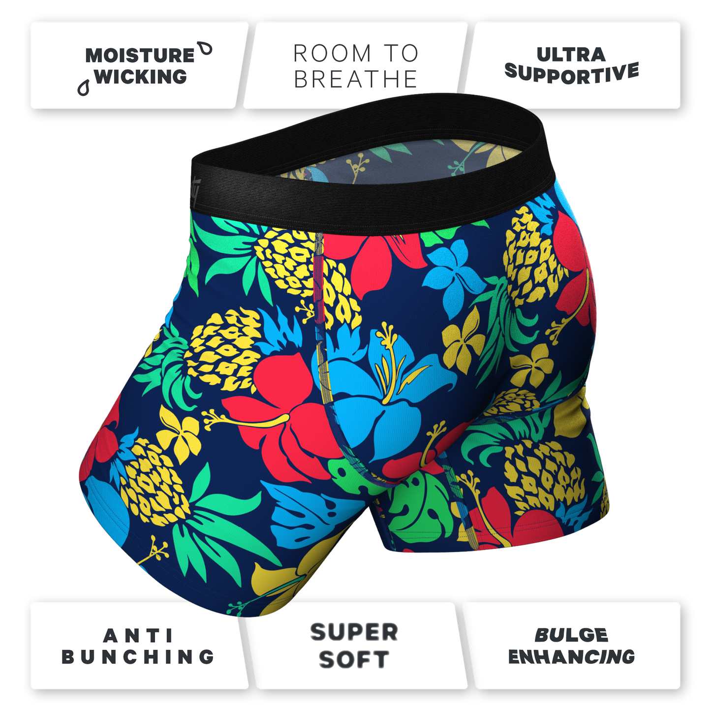 The Big Kahunas | Hawaiian Ball Hammock® Pouch Underwear With Fly by Shinesty