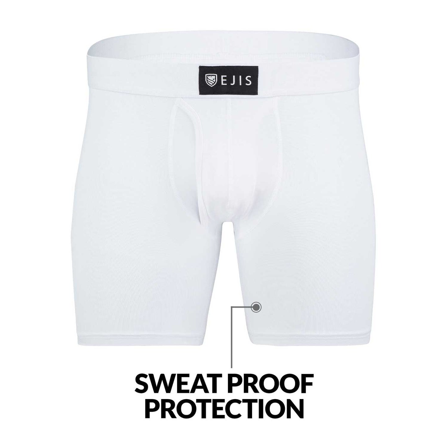 Sweat Proof Men's Boxer Briefs with Fly by Ejis