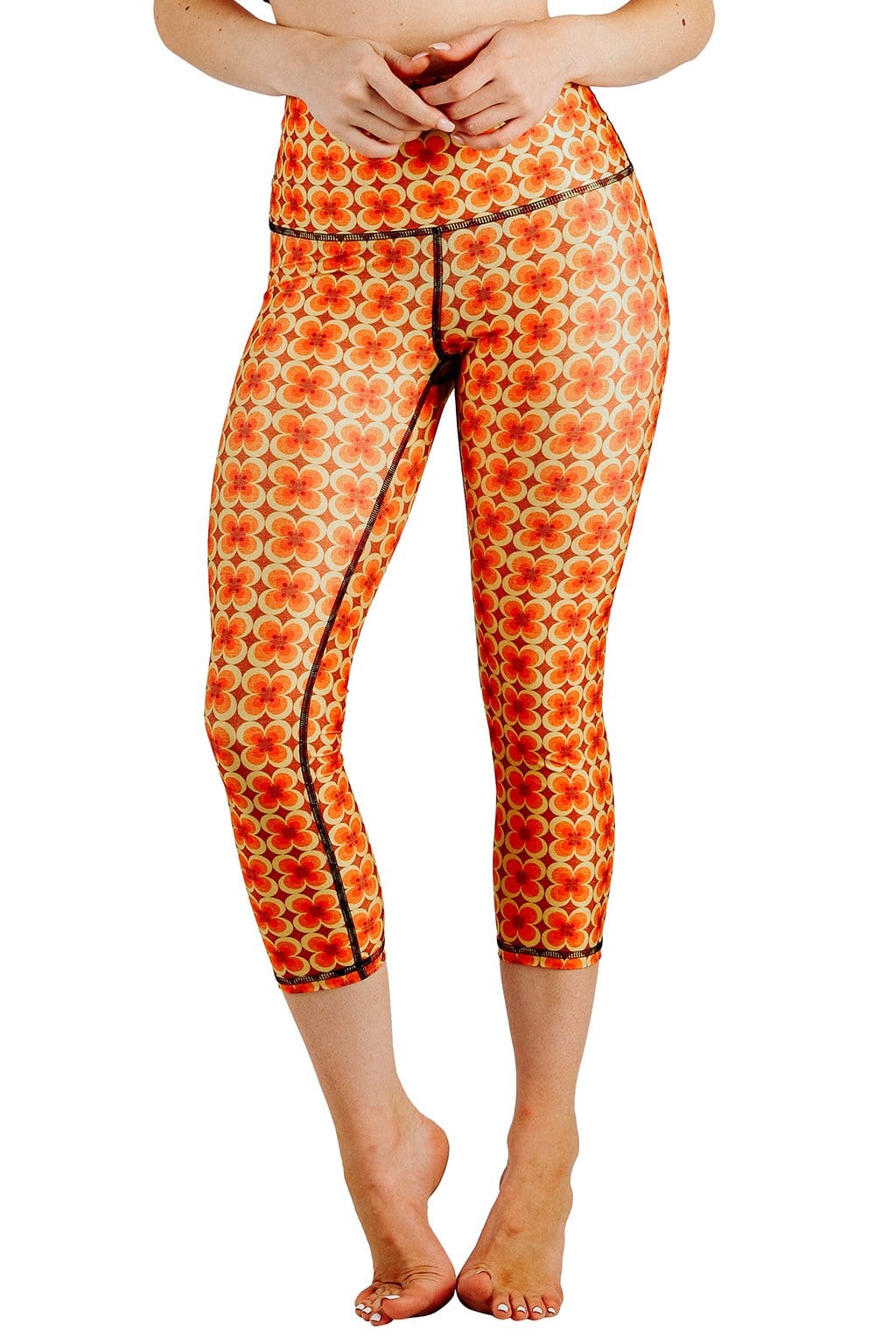 Groovy Girl Printed Yoga Crops by Yoga Democracy