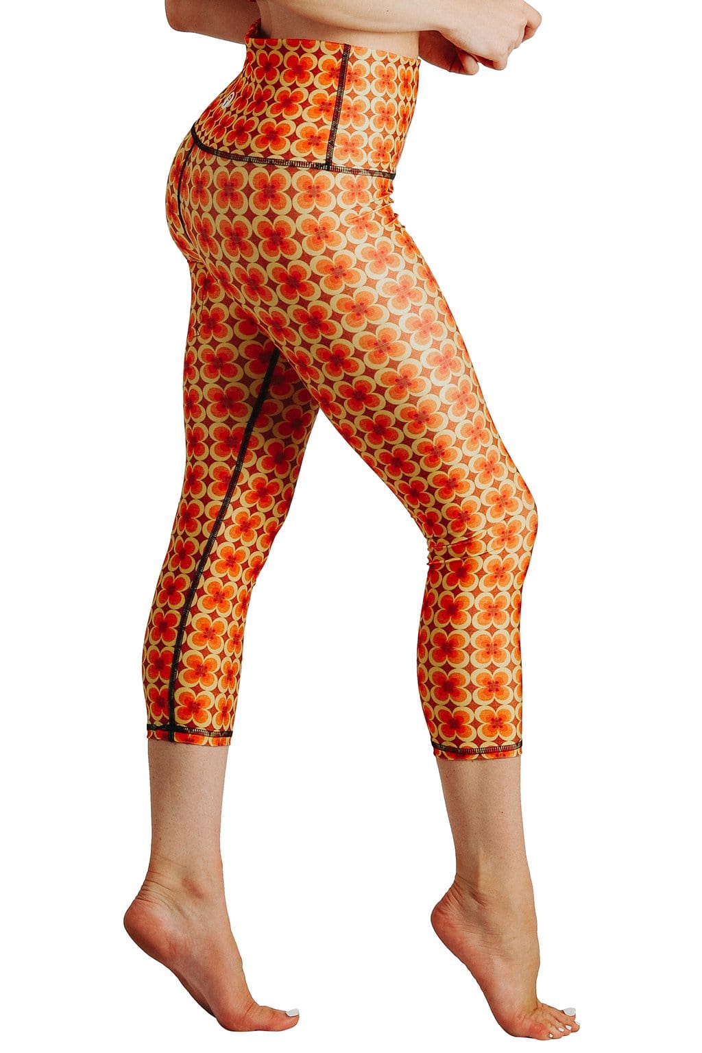 Groovy Girl Printed Yoga Crops by Yoga Democracy