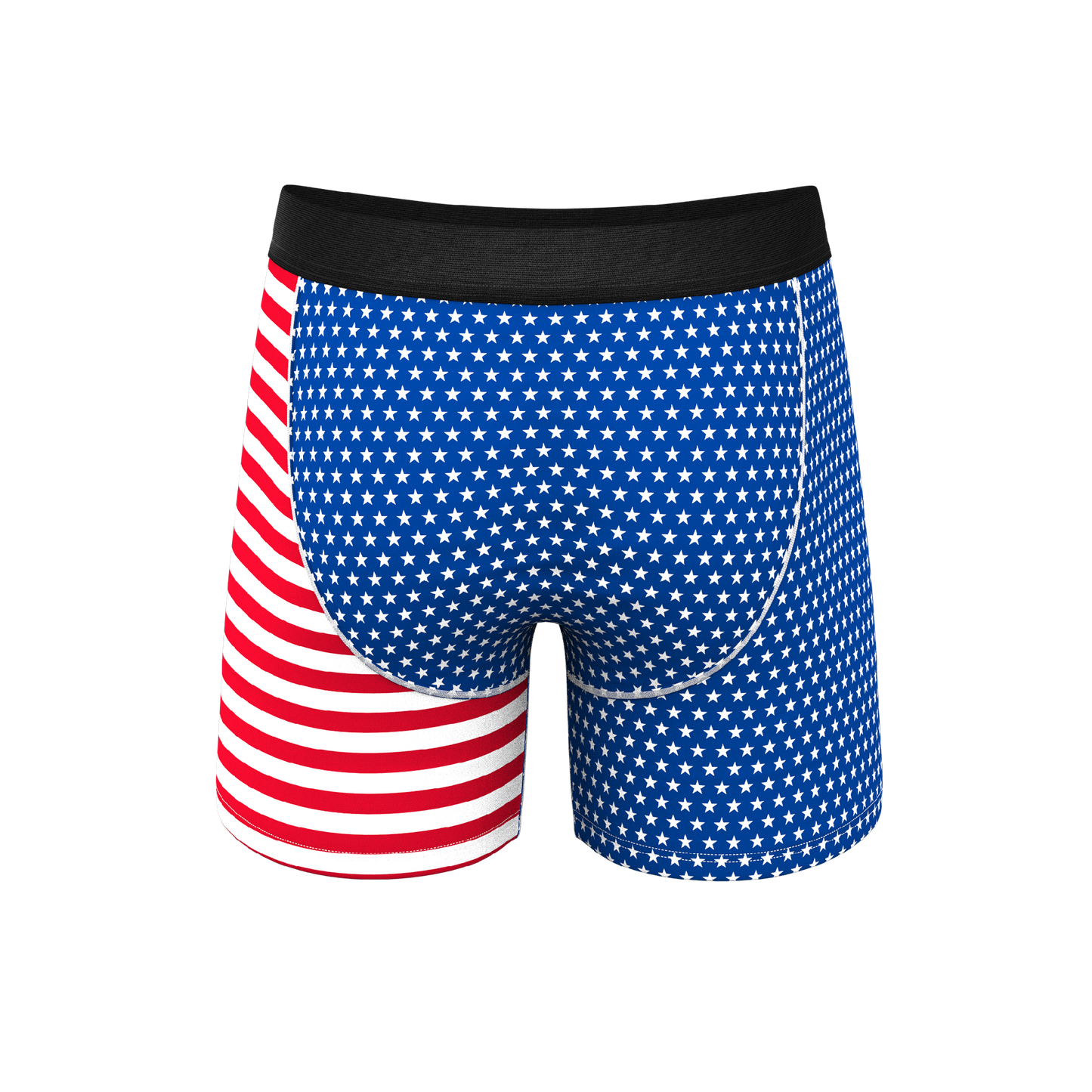 The Ellis Island | USA Flag Ball Hammock® Pouch Underwear With Fly by Shinesty