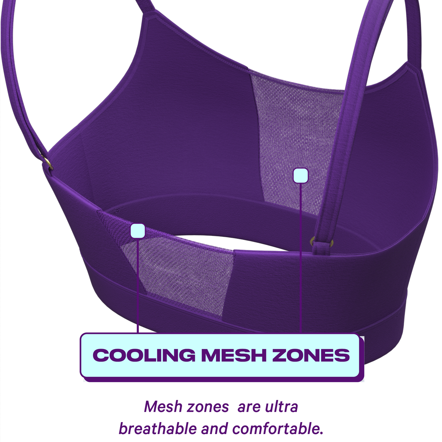 The Emperor | Dark Purple paradICE™ Cooling Bralette by Shinesty
