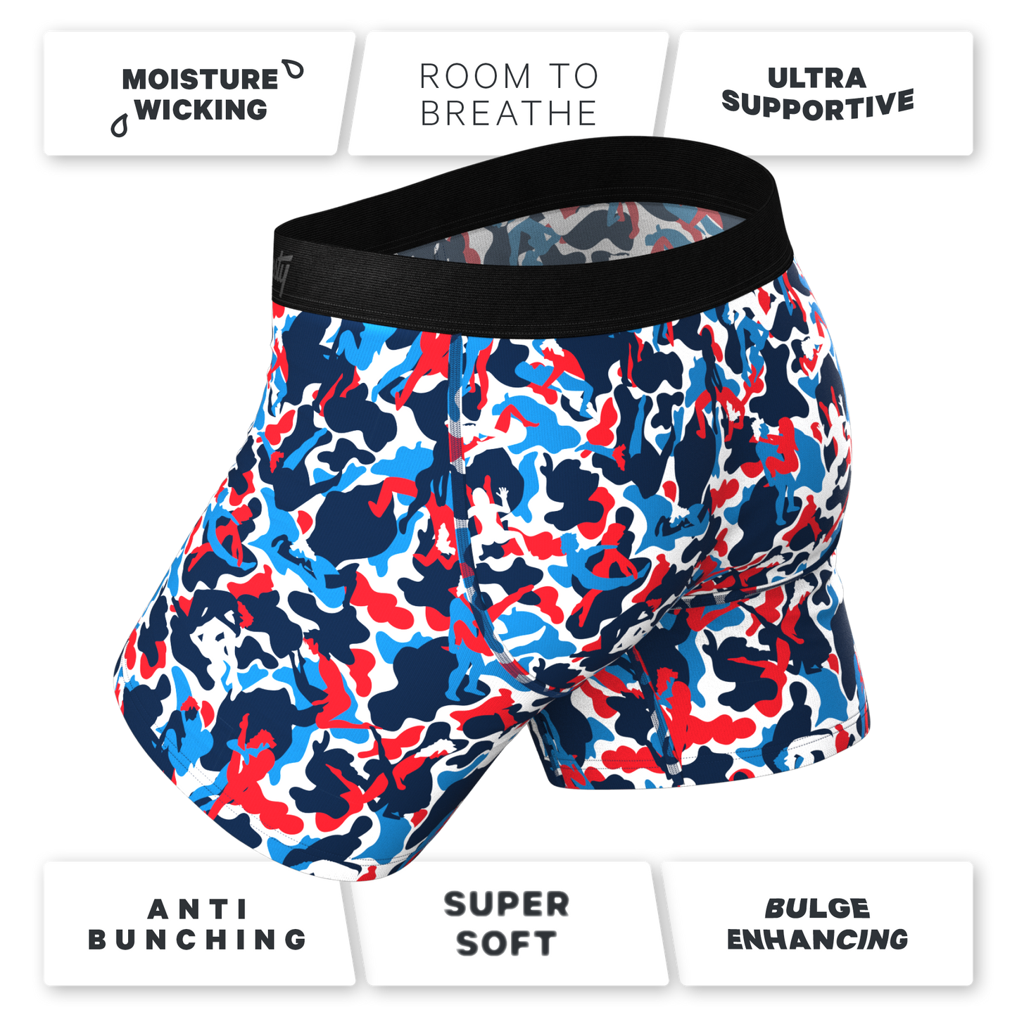 The Grand Finale | USA Camouflage Ball Hammock® Pouch Underwear by Shinesty