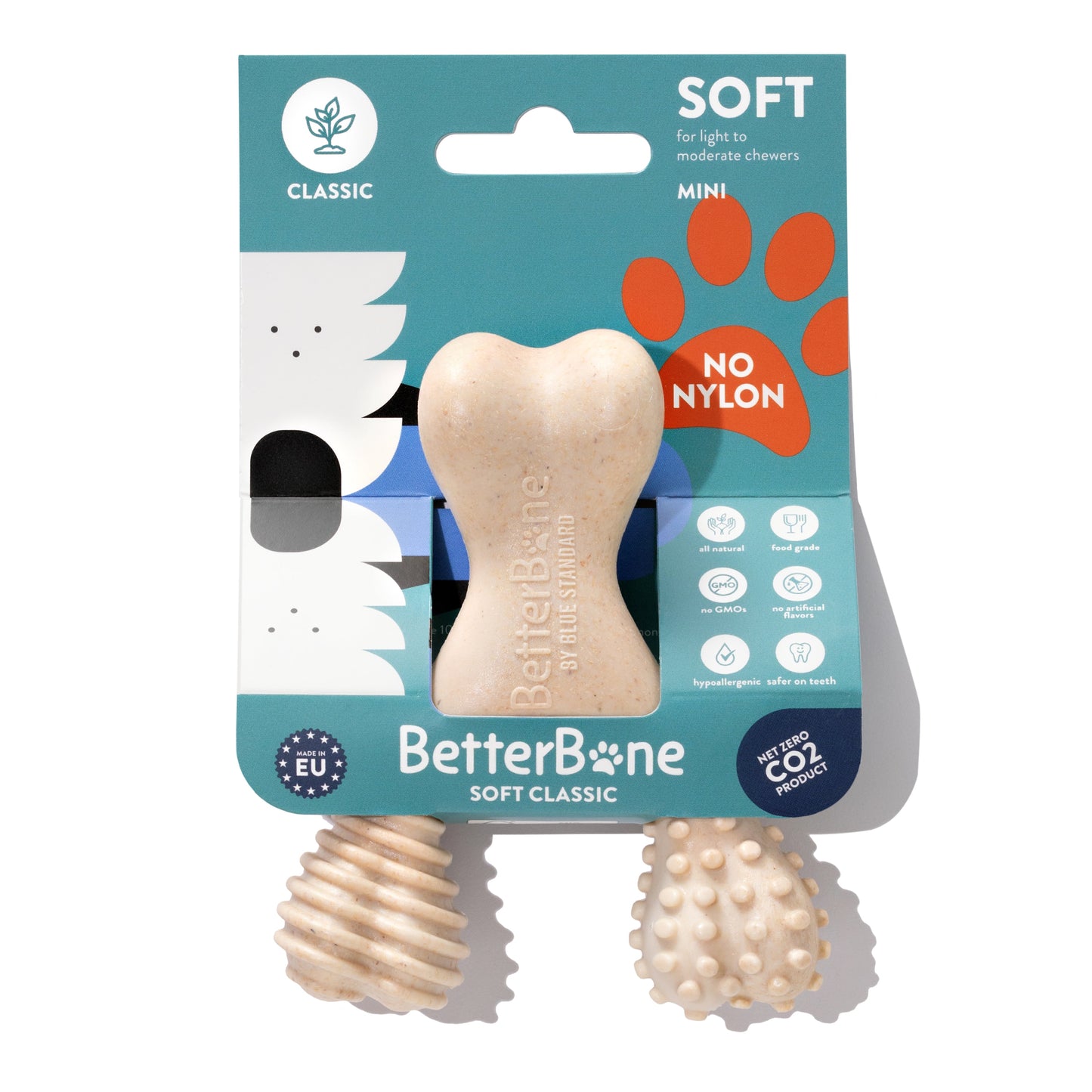 BetterBone SOFT Density-All-Natural, Perfect for teething Puppies, Older dogs, LIGHT chewers by BetterBone All Natural Eco-Friendly Dog Chews & Bones