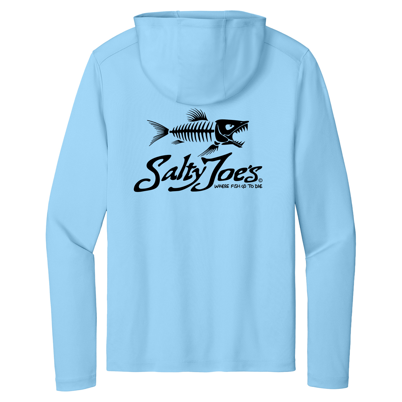 Salty Joe's Skeleton Fish Hooded Sun Shirt by Joe's Surf Shop