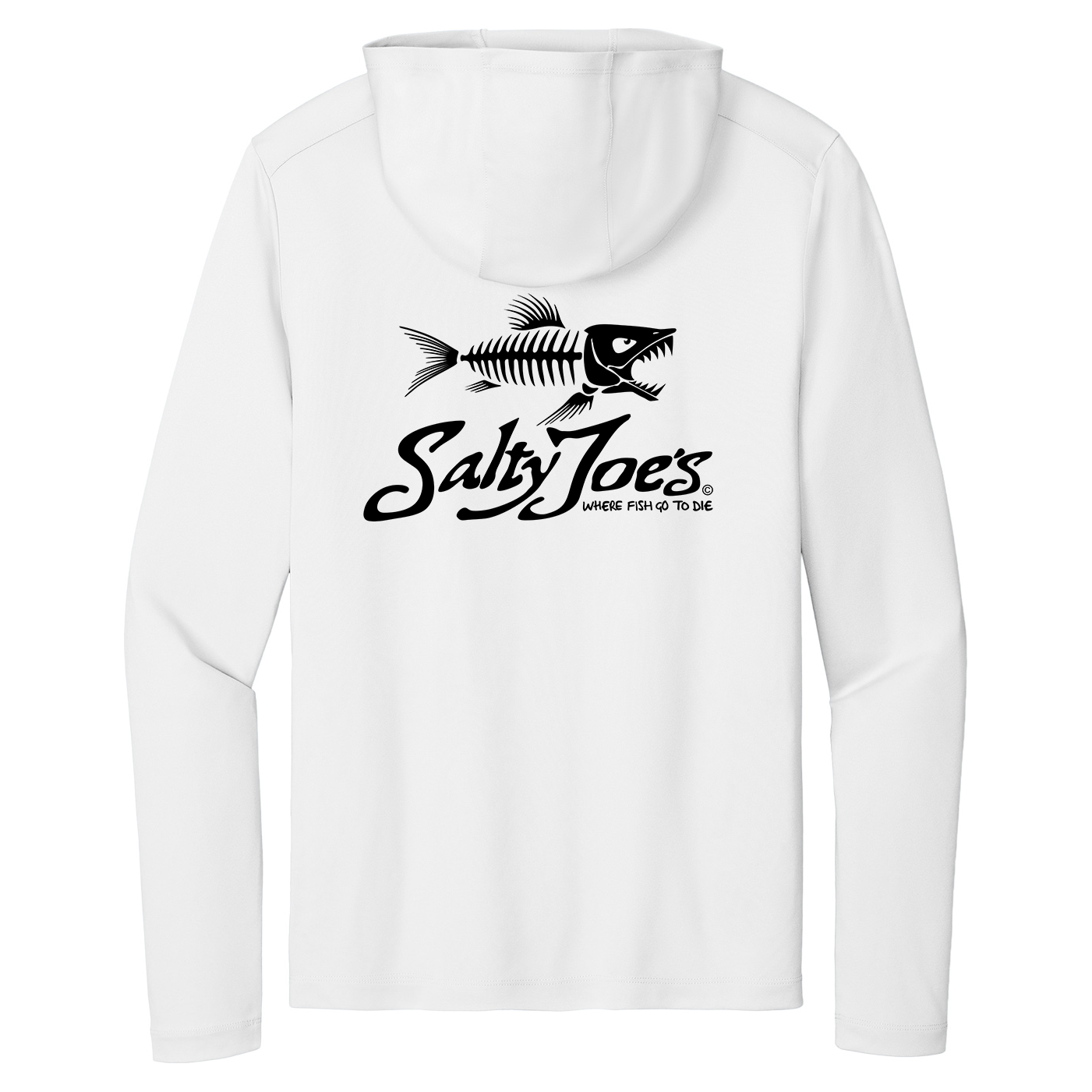 Salty Joe's Skeleton Fish Hooded Sun Shirt by Joe's Surf Shop