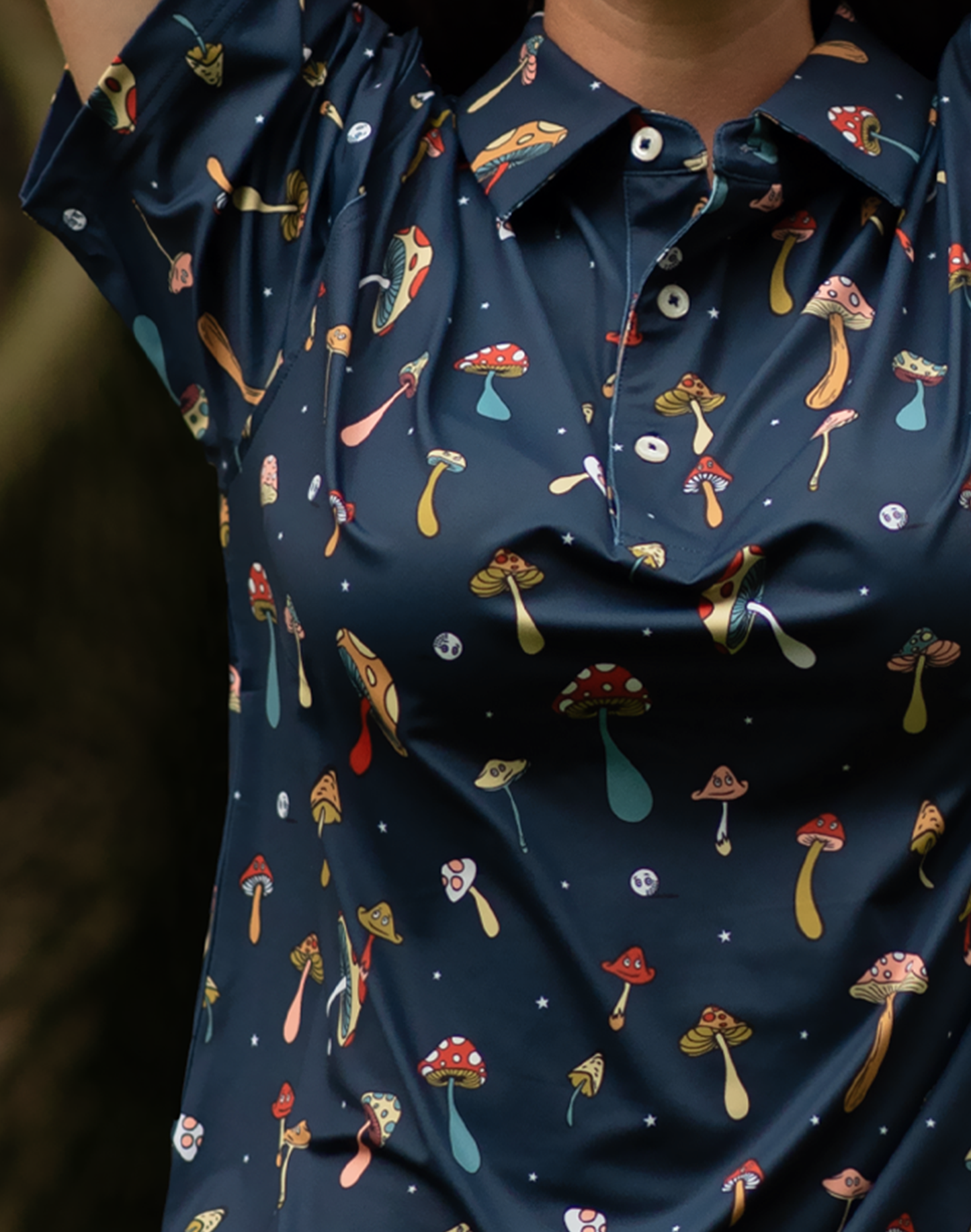 Golf Magic Mushrooms Women's Polo by SwingJuice LLC
