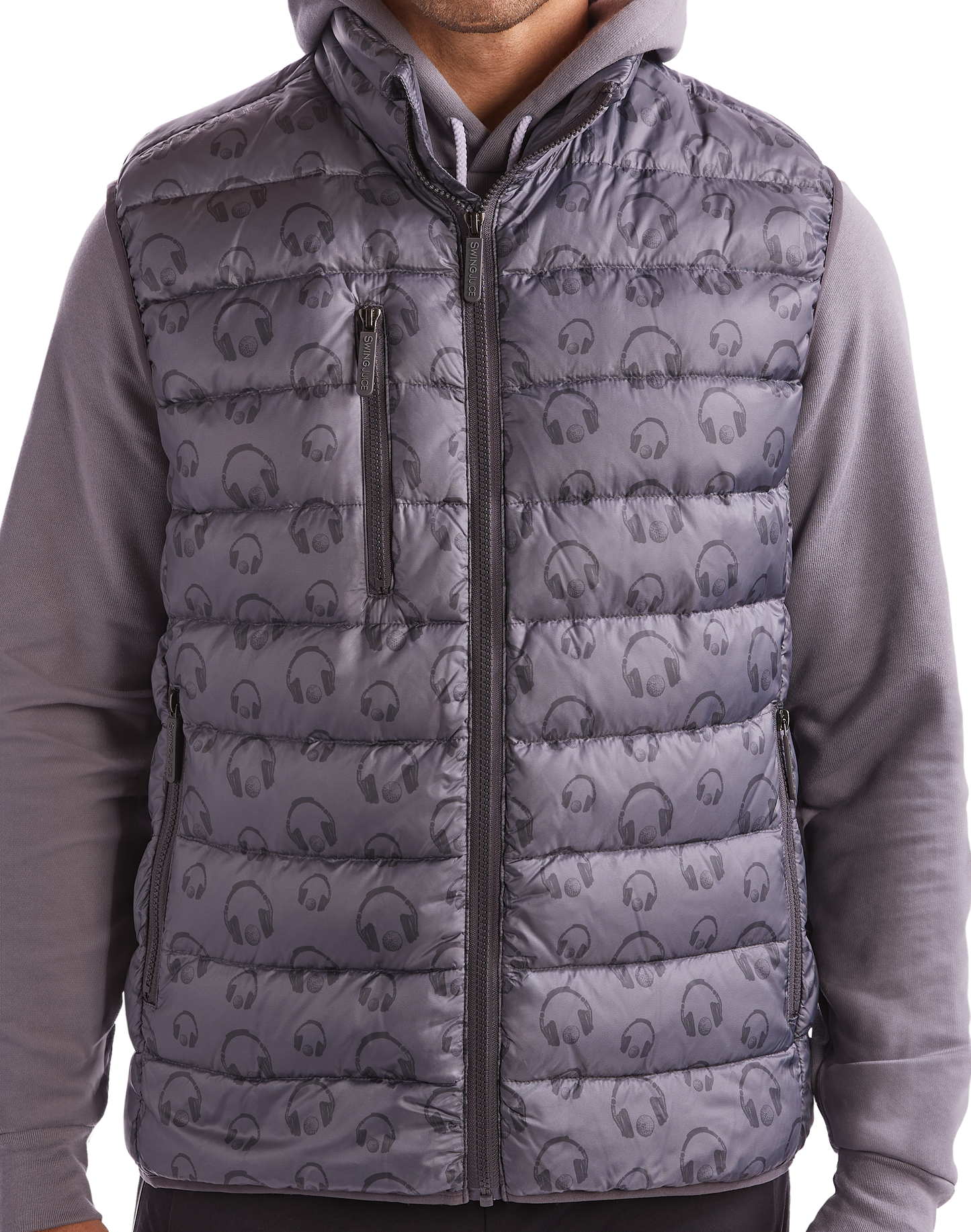 Golf & Hip Hop Men's Packable Puffer Vest by SwingJuice LLC