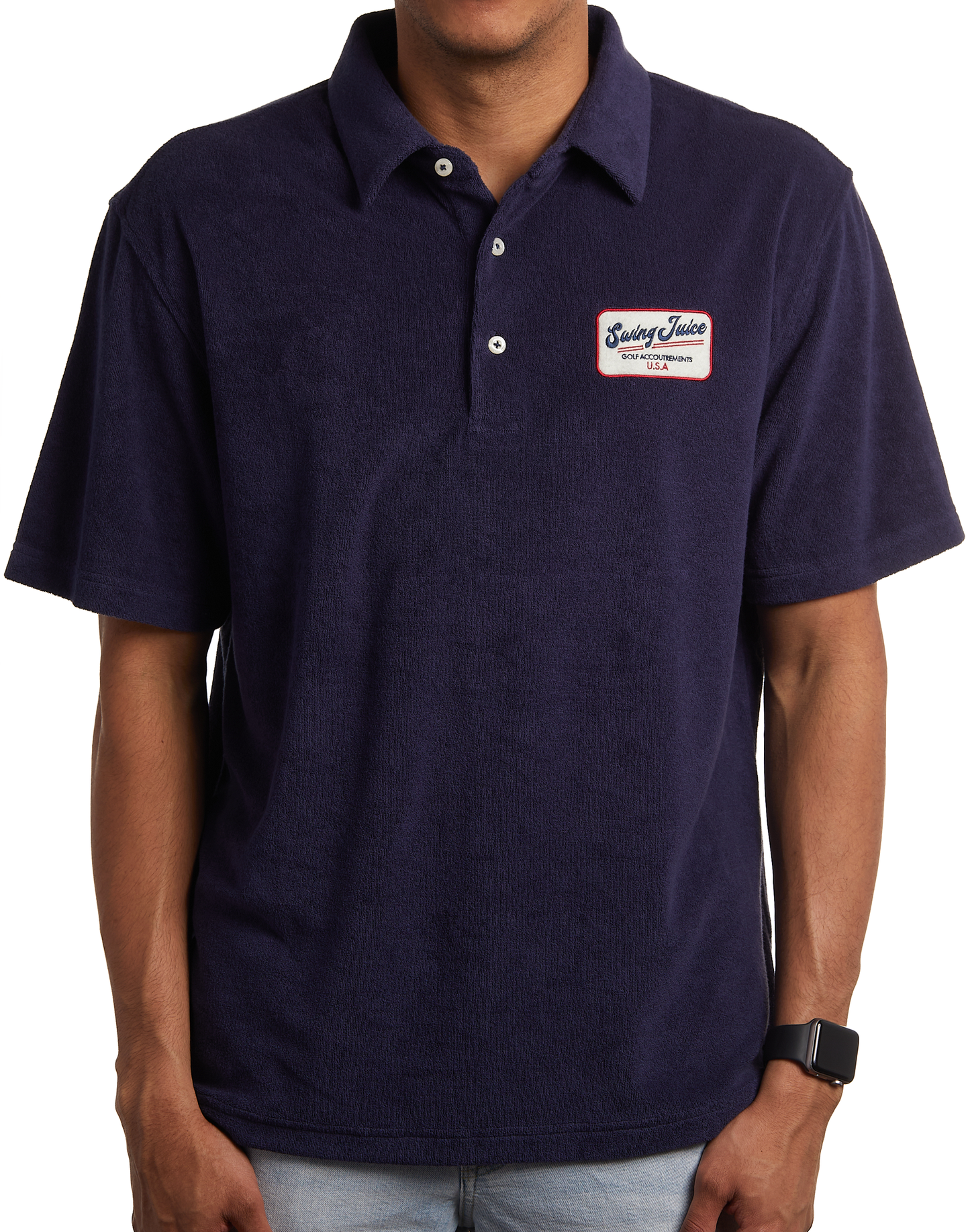 Golf Accoutrements Men's Terry Cloth Polo by SwingJuice LLC