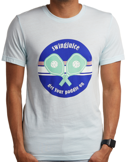 Pickleball Get Your Paddle On Unisex T-Shirt by SwingJuice LLC