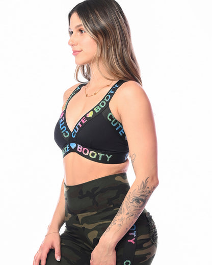 *Day Dreaming* (Ombre Logo "V" Sports Bra) by Guilty Love Club