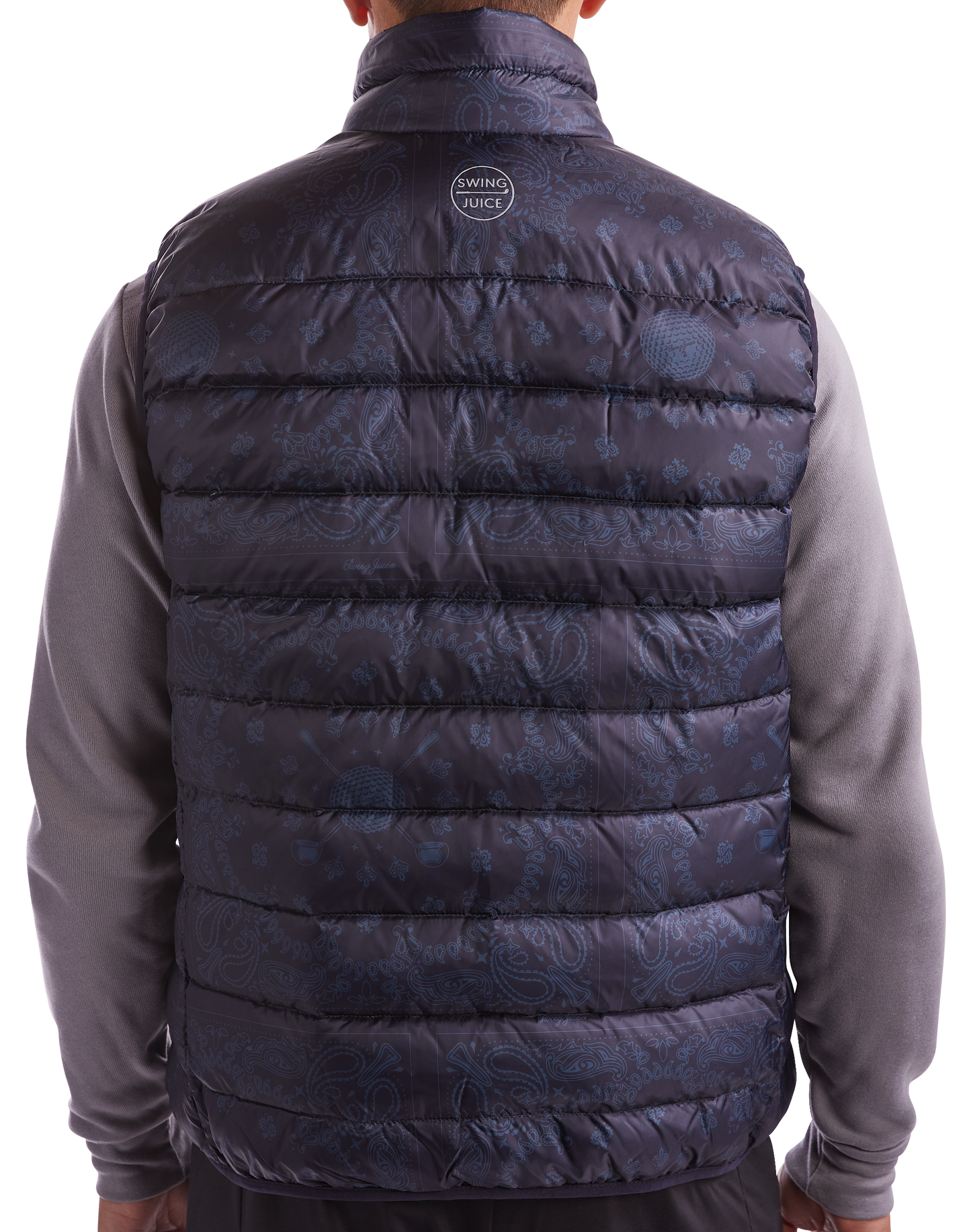 Golf Bandana Men's Packable Puffer Vest by SwingJuice LLC