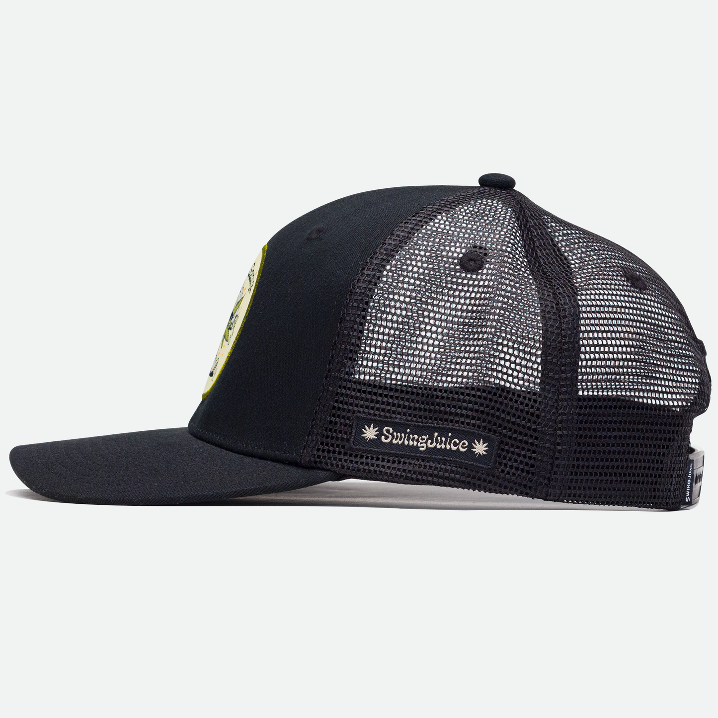 Golf & Ganja Unisex Trucker Hat Multi Black O/S by SwingJuice LLC