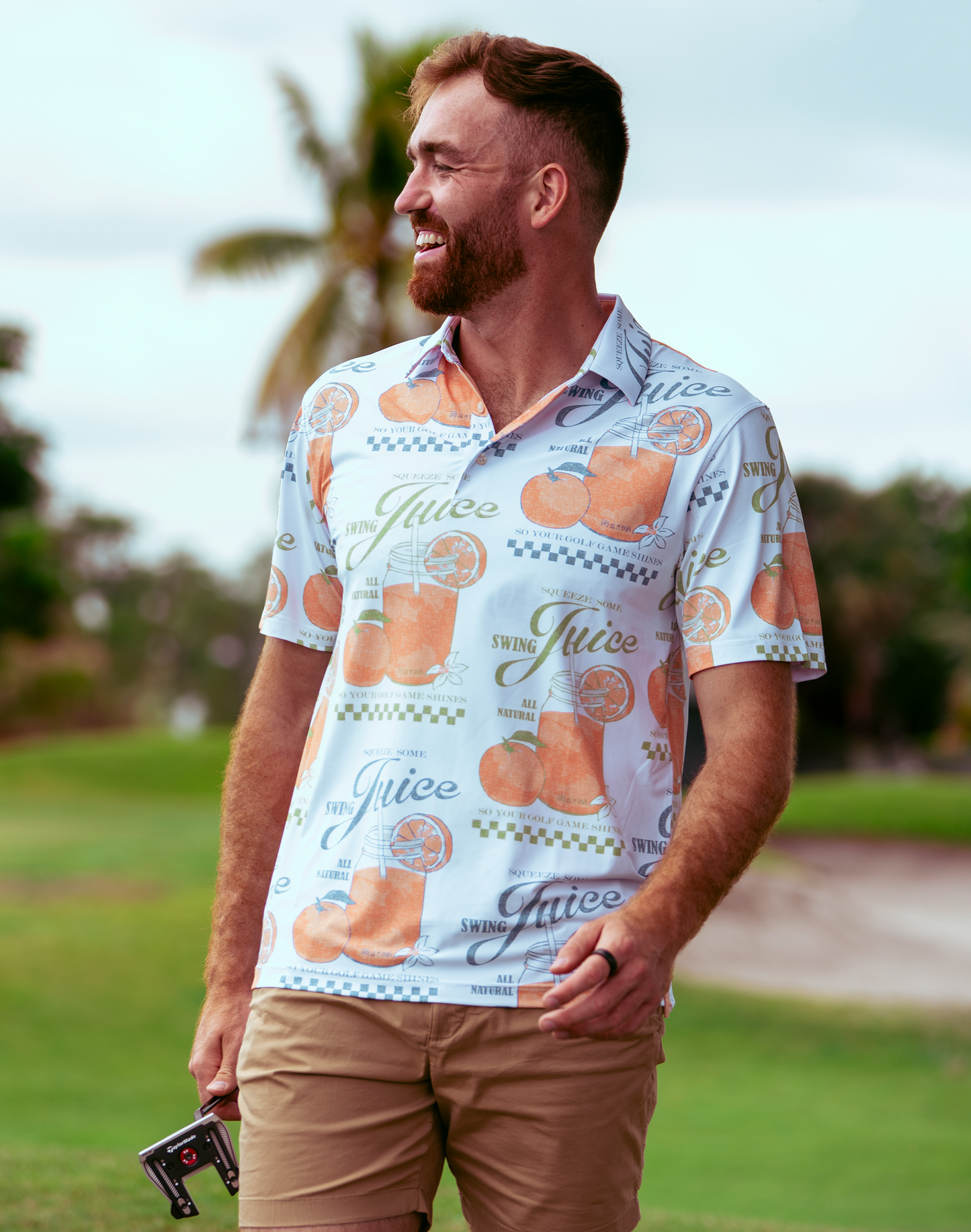 Golf All Natural Men's Polo by SwingJuice LLC