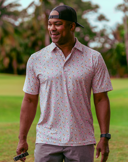 Golf Orange Blossom Men's Polo by SwingJuice LLC