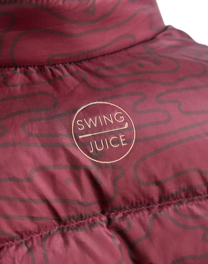 Golf Rhythmic Lines Men's Packable Puffer Vest by SwingJuice LLC