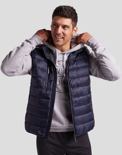 Golf Bandana Men's Packable Puffer Vest by SwingJuice LLC