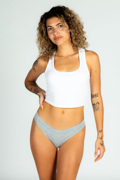 The Intramural Champ | Heather Grey Modal Bikini Underwear by Shinesty