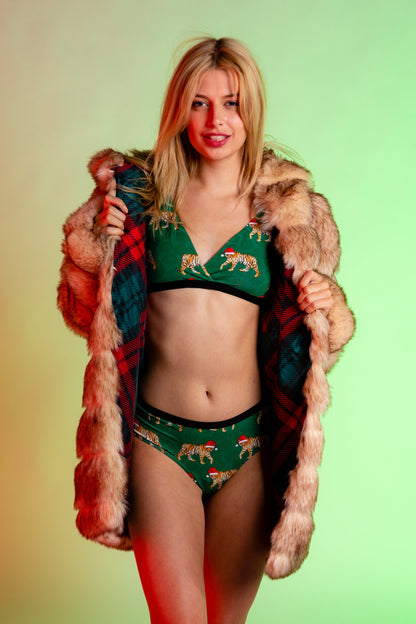 The Tinsel Tigers | Christmas Tiger Bralette by Shinesty