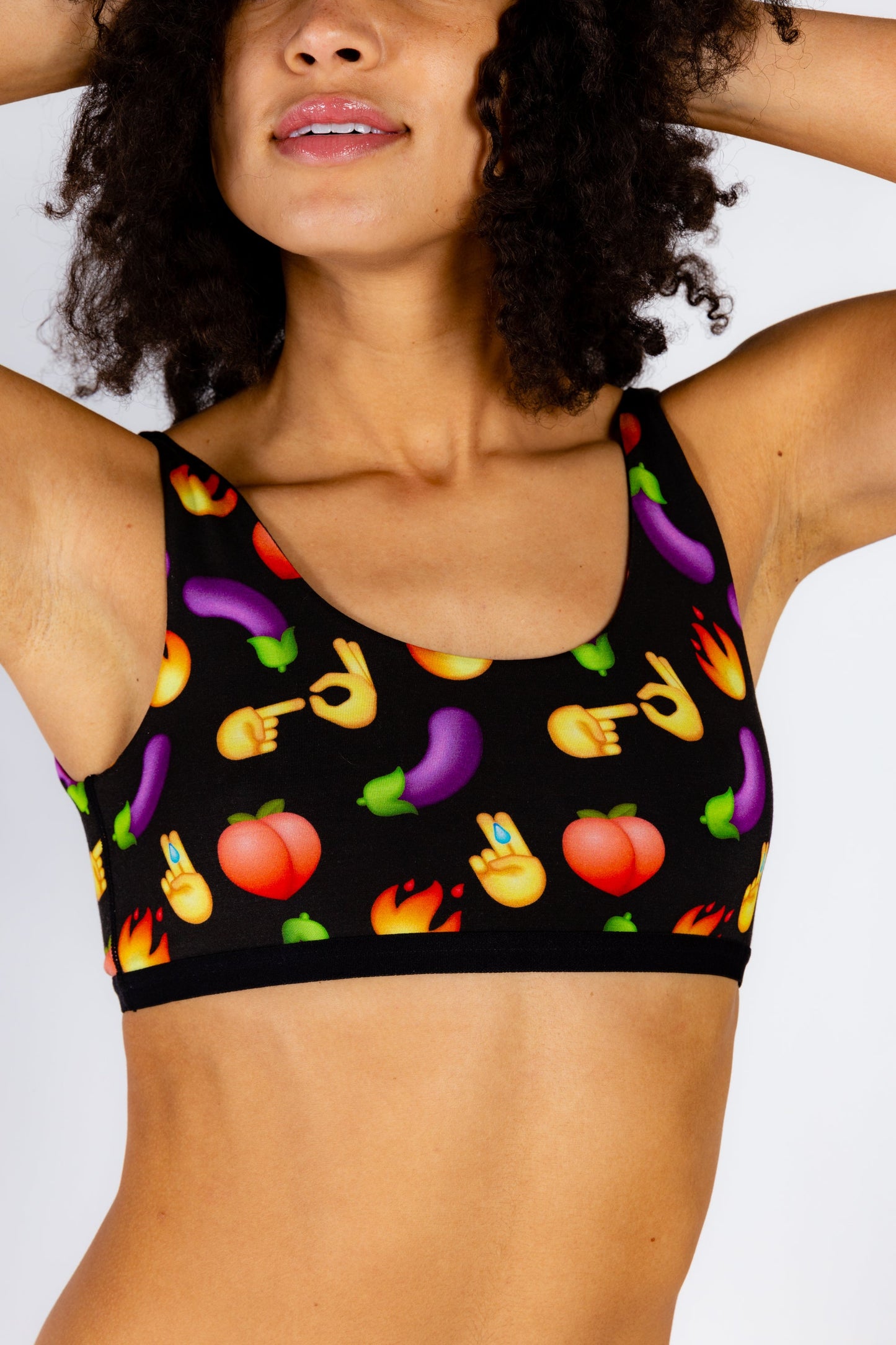 The Emoji After Party | Emoji Patterned Bralette by Shinesty