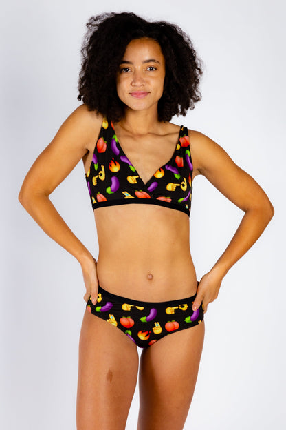 The Emoji After Party | Emoji Patterned Bralette by Shinesty