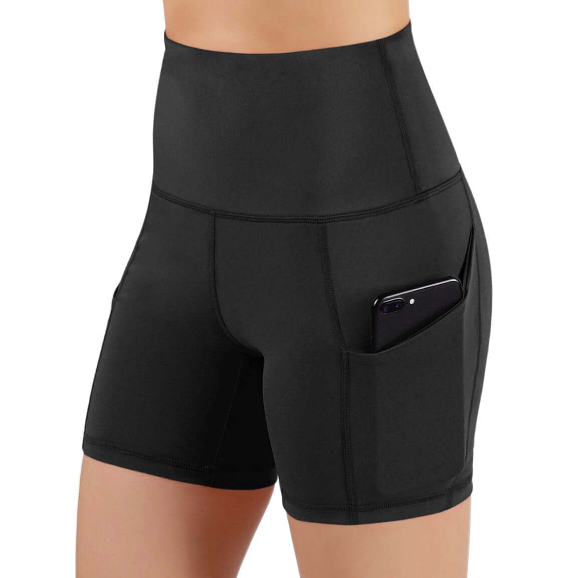 Jolie High-Waisted Athletic Shorts with Hip Pockets by Jupiter Gear