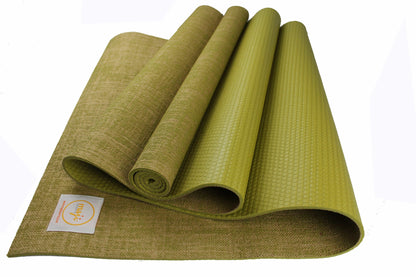 Jute Premium Eco Yoga Mat + Foot Massager (7.5cm x 17.5cm) by Jupiter Gear