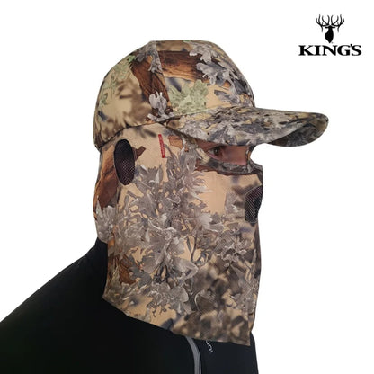 2-in-1 FRONT Face Mask and Camo Hat (Fitted and OSFM) by QuikCamo