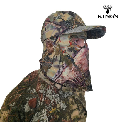 2-in-1 FRONT Face Mask and Camo Hat (Fitted and OSFM) by QuikCamo