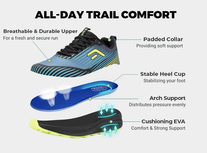 FitVille Men's AllTraction Trail Running Shoes V2 by FitVille