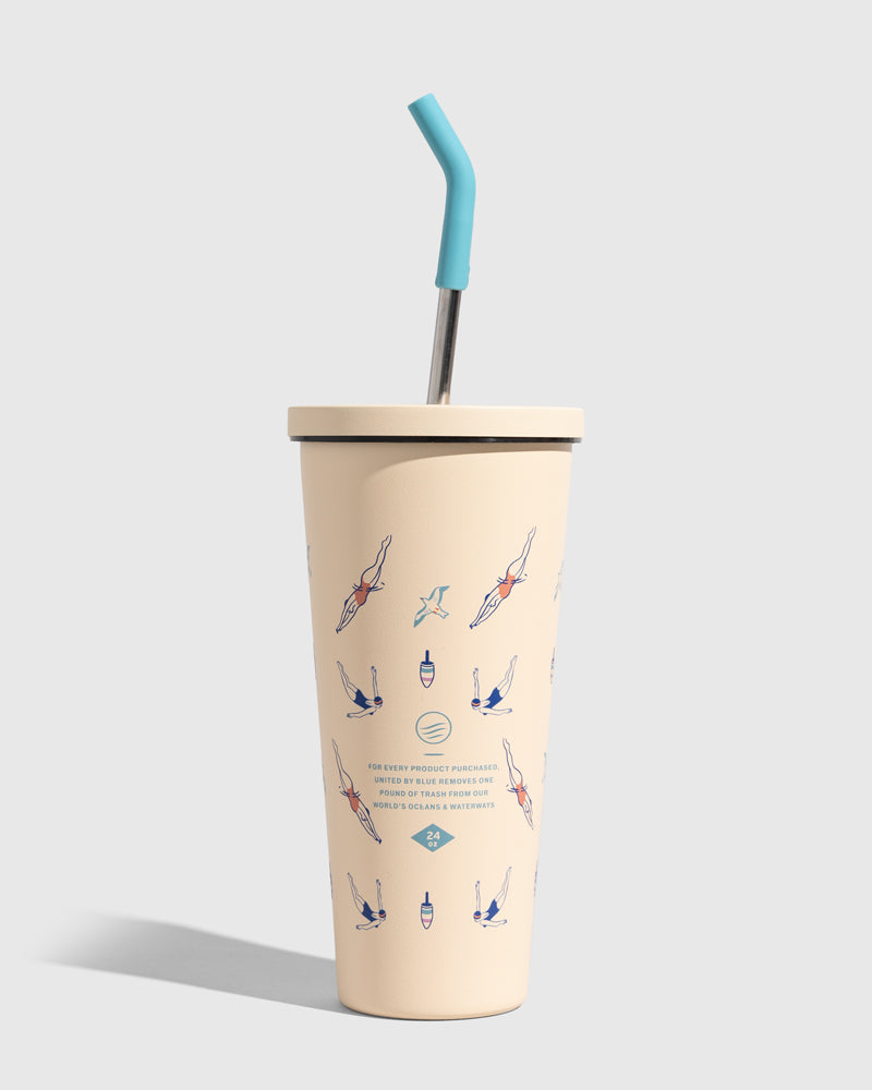 24 oz Insulated Steel Straw Tumbler by United By Blue