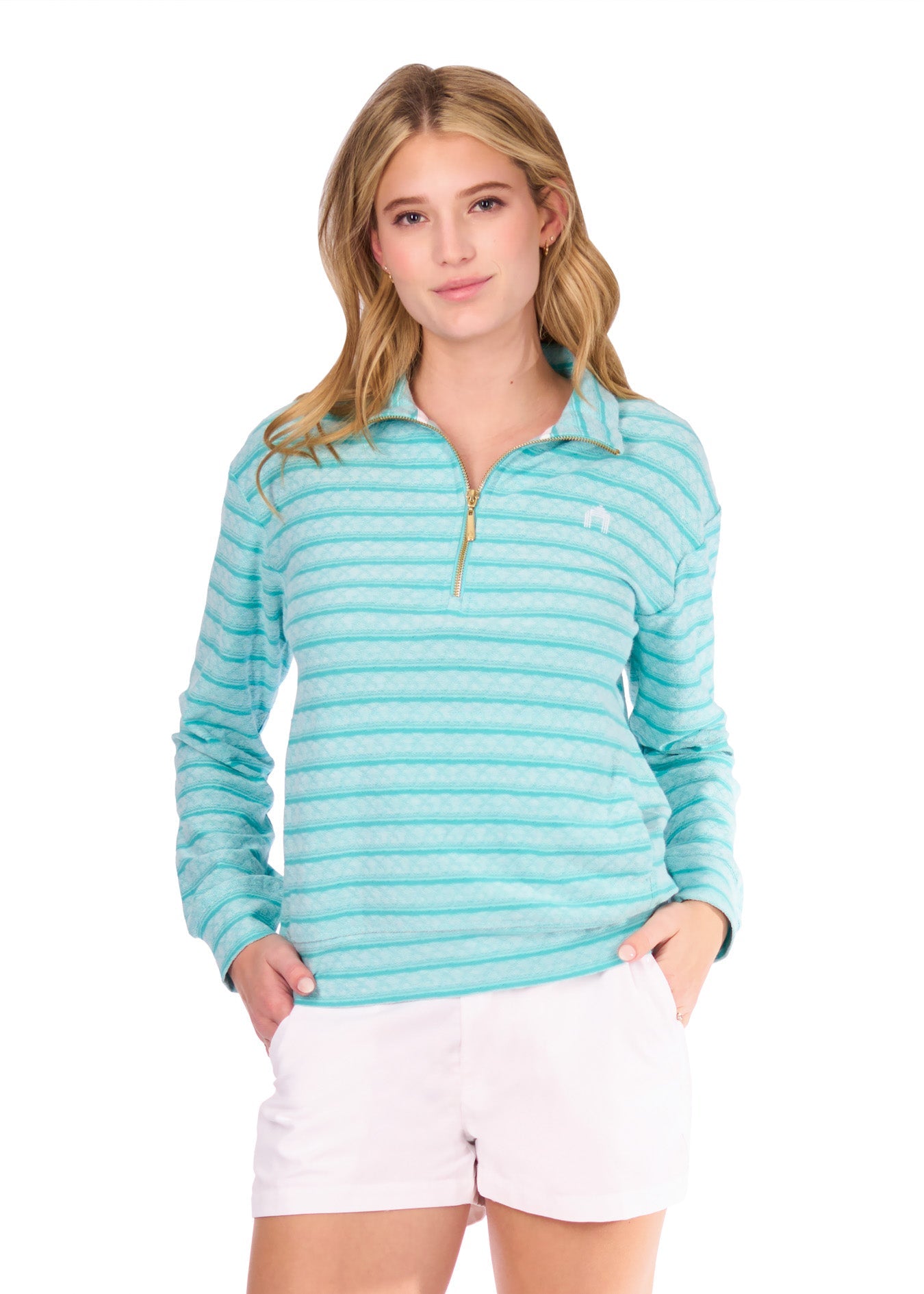 Aqua Half Zip Pullover by Cabana Life