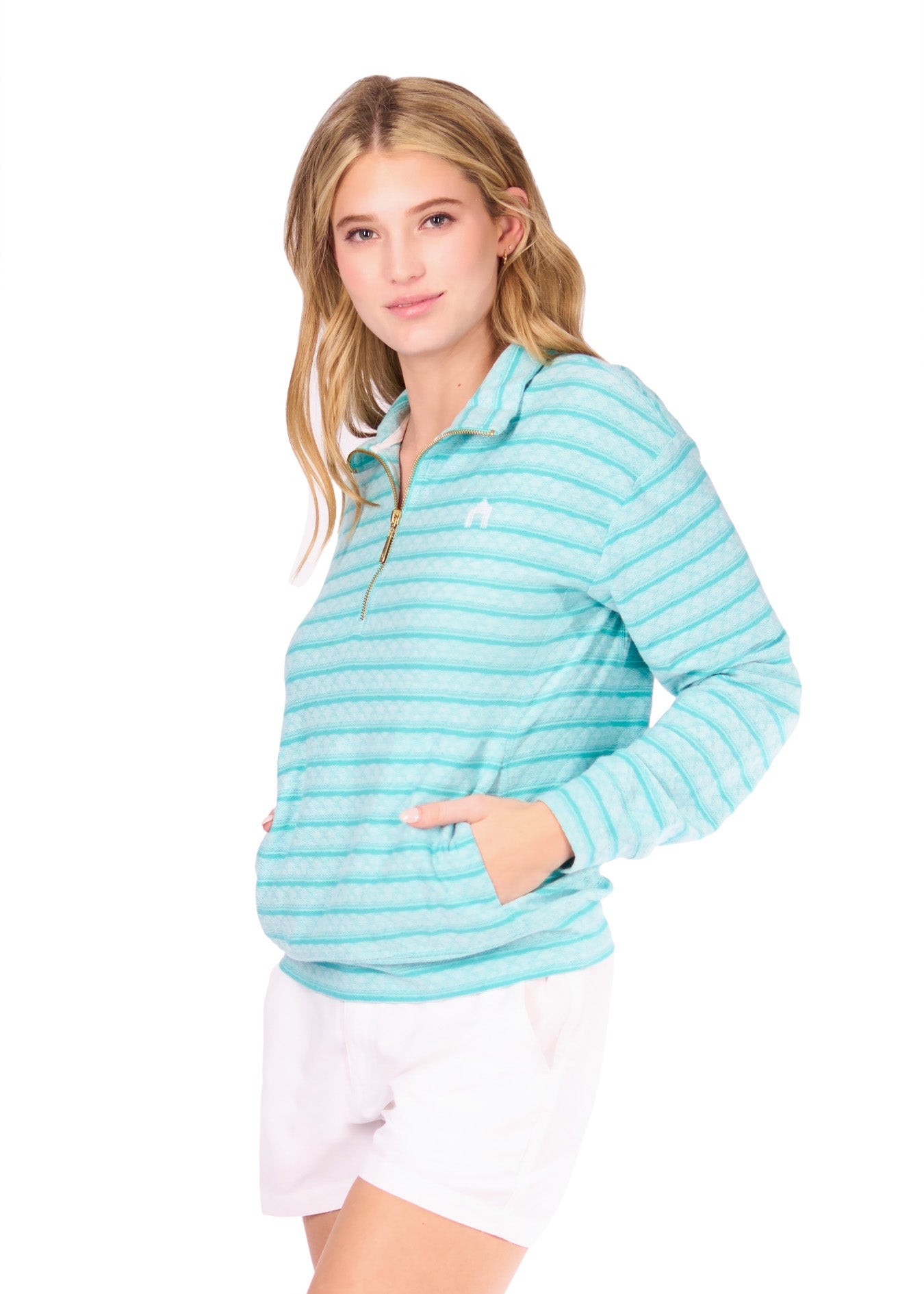 Aqua Half Zip Pullover by Cabana Life