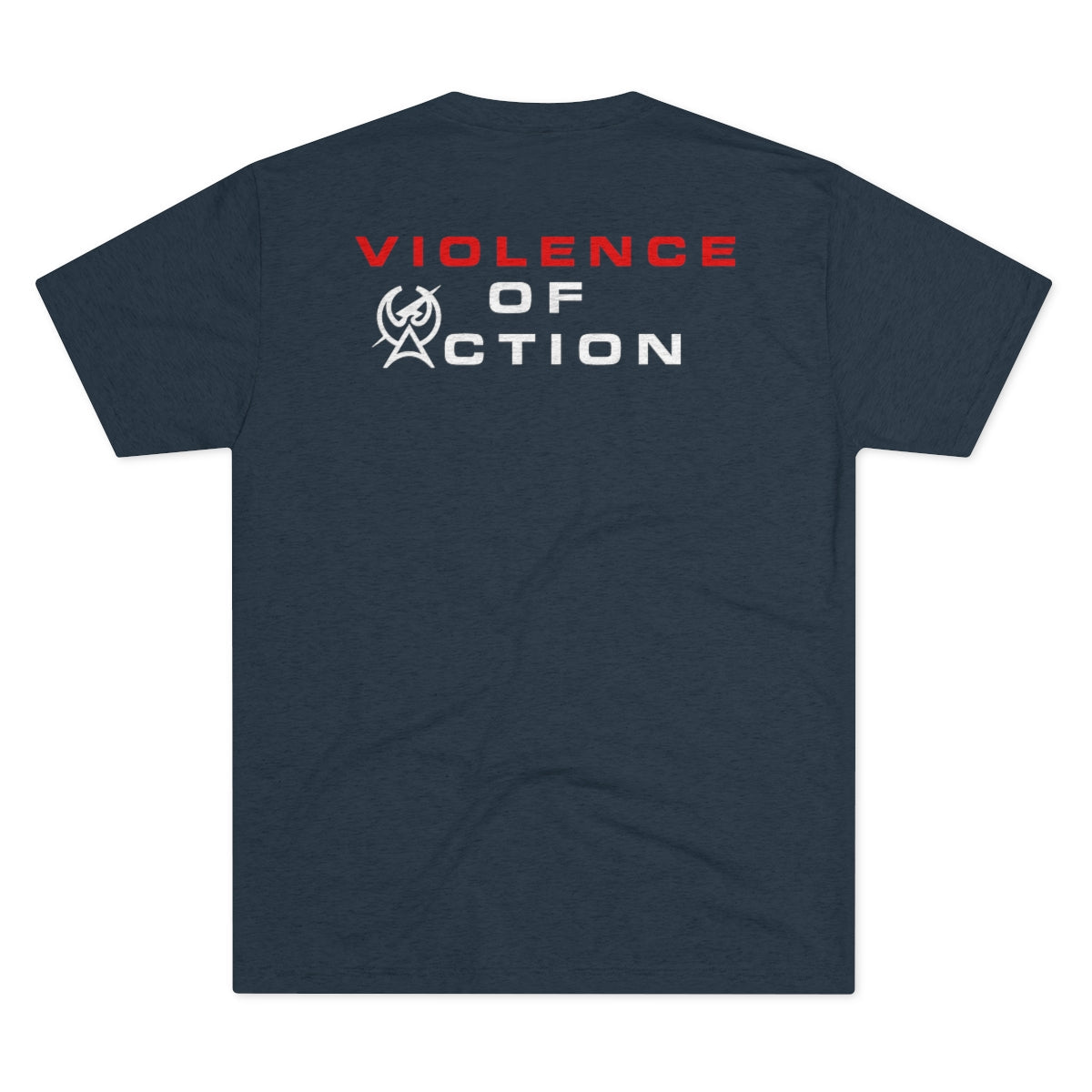 Navy Men's Violence Of Action Tri-Blend Crew Tee by ATACLETE