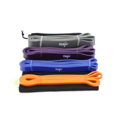 Pack Of Four Full Body Workout Super Bands by Jupiter Gear