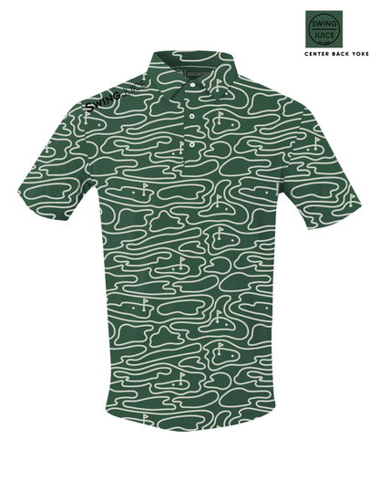 Golf Rhythmic Lines Men's Polo by SwingJuice LLC