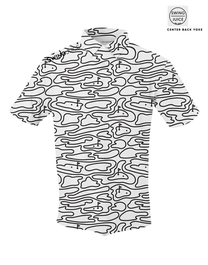 Golf Rhythmic Lines Men's Polo by SwingJuice LLC