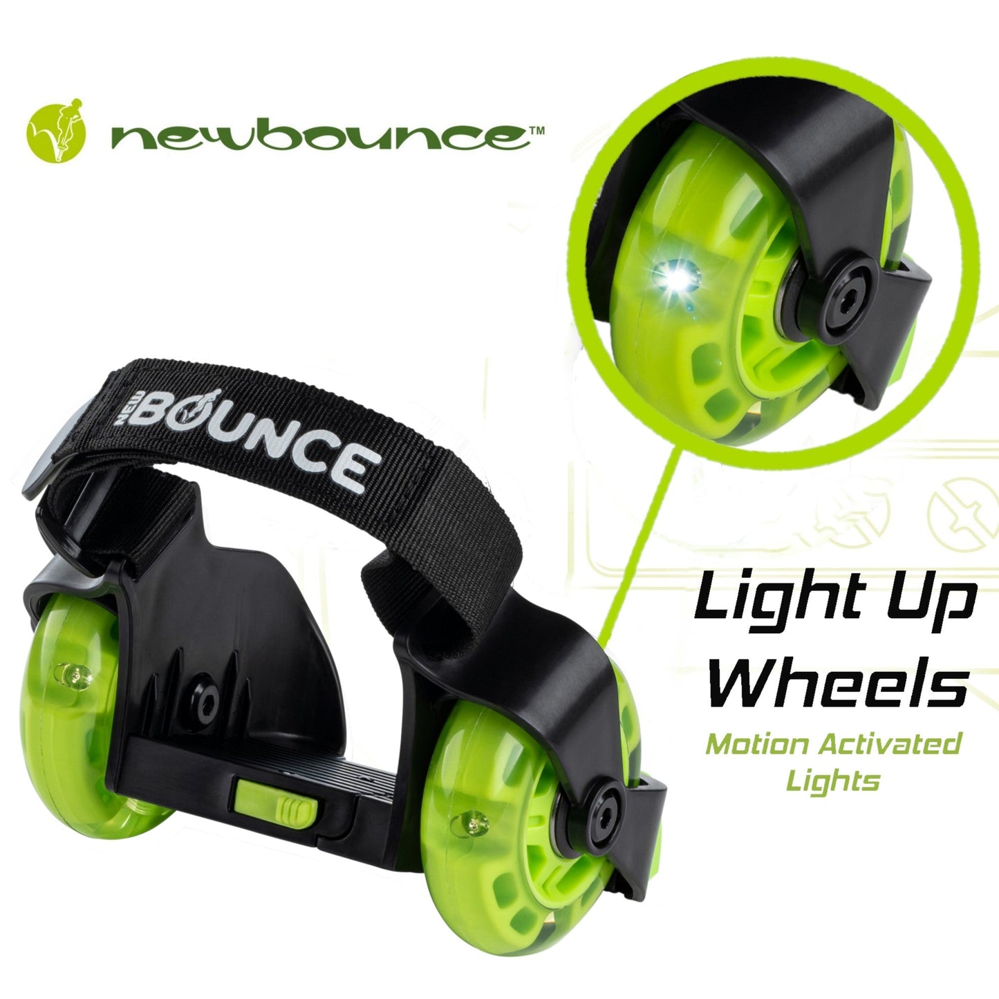 Heel Wheel Skates - With Lights by New Bounce