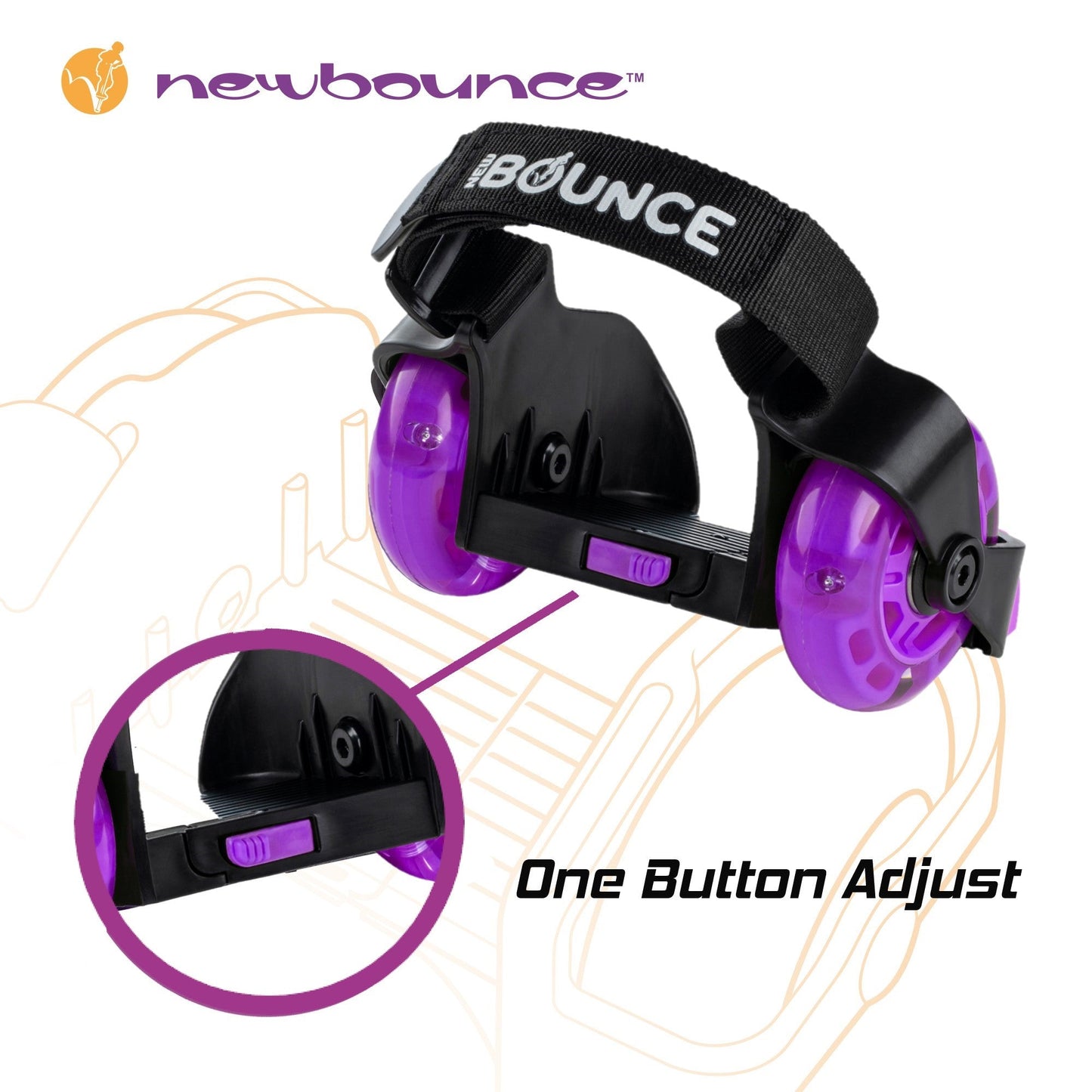 Heel Wheel Skates - With Lights by New Bounce