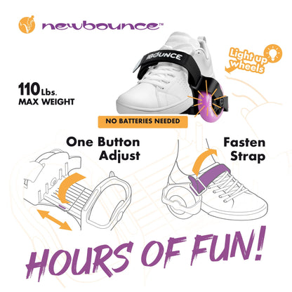 Heel Wheel Skates - With Lights by New Bounce