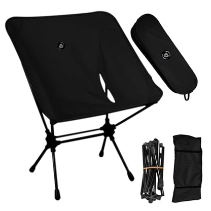 Low Back Ultralight Folding Camping Chairs With Storage Pouch by YATTA