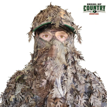 2-in-1 FRONT Leafy Face Mask and Camo Hat (Adjustable,OSFM) by QuikCamo