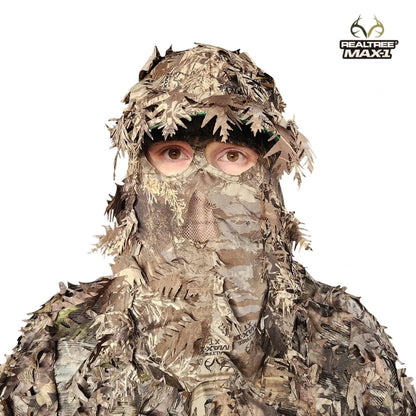 2-in-1 FRONT Leafy Face Mask and Camo Hat (Adjustable,OSFM) by QuikCamo