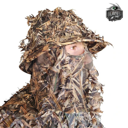 2-in-1 Leafy Face Mask and Bucket Hat (Adjustable, OSFM) by QuikCamo