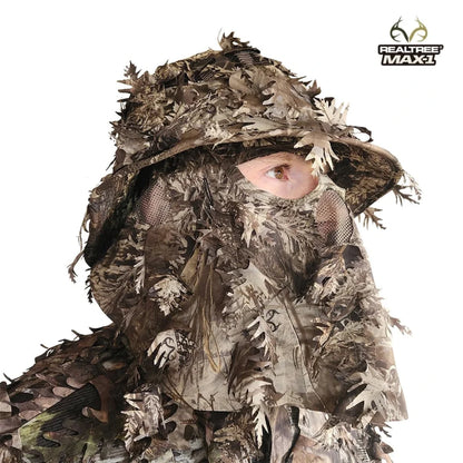 2-in-1 Leafy Face Mask and Bucket Hat (Adjustable, OSFM) by QuikCamo