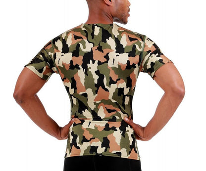 Insta Slim Camo Activewear Short Sleeve Crew Neck 3TAT001 by InstantFigure - InstaSlim - InstantRecoveryMD