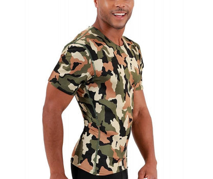 Insta Slim Camo Activewear Short Sleeve Crew Neck 3TAT001 by InstantFigure - InstaSlim - InstantRecoveryMD